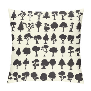 Personality  54 Black Trees Silhouettes Collection Pillow Covers