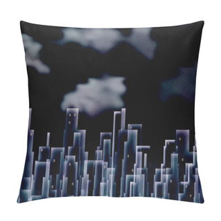 Personality  Minimalist Geometric Abstract. Night City Silhouettes Pillow Covers