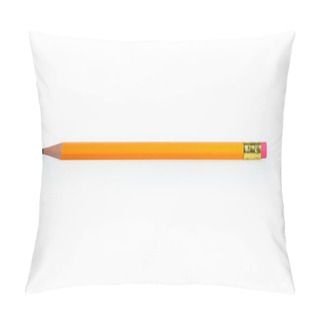 Personality  Pencil Isolated On White Pillow Covers