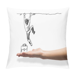 Personality  Caricature Of Businessman Pillow Covers