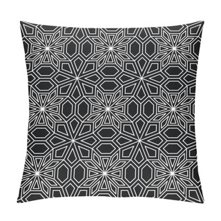 Personality  Abstract Geometric Black And White Deco Art Pillow Mosaic Pattern Pillow Covers