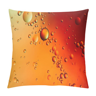 Personality  Beautiful Abstract Orange And Red Color Background From Mixed Water And Oil  Pillow Covers