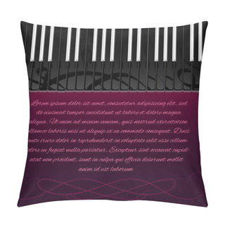 Personality  Piano Key With Text Space. Vector Illustration Pillow Covers