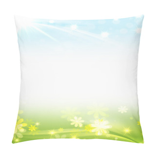 Personality  Blue Green Spring Frame Pillow Covers