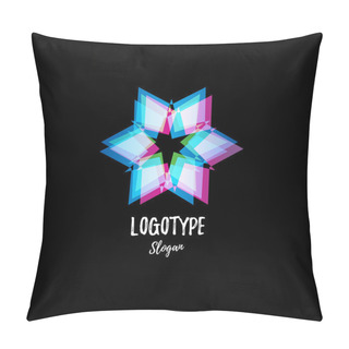 Personality  Abstract Star. Logo Star. Logo Vector Star. Isolated Modern Stylish Logo. Colorful Logo. Geometric Logo. Color Overlapping Effects. Design Elements. Triangles Logo. Jewelry Logo. Pillow Covers