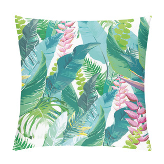 Personality  Exotic Flowers And Leaves Pillow Covers