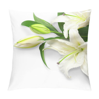 Personality  Bouquet Of White Lilies Pillow Covers