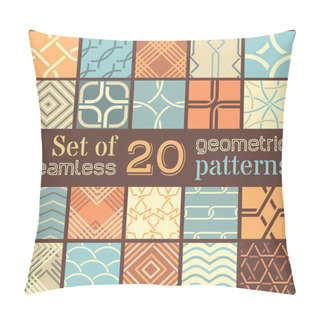 Personality  20 Geometric Seamless Patterns Set.  Pillow Covers