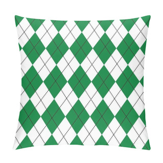 Personality  Green White Argyle Diamond Plaid Stripe Pattern Pillow Covers