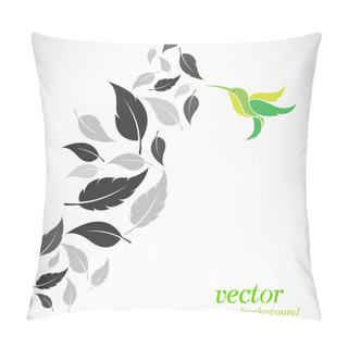 Personality  Abstract  Leaves And Hummingbirds  Pillow Covers