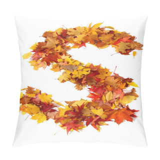 Personality  Alphabet Sign From Autumn Leaf  Pillow Covers