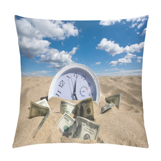 Personality  Lost Time And Money Concept Pillow Covers