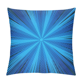 Personality  Comic Blue Explosive Background Pillow Covers