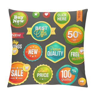 Personality  Set Of Labels And Icons Pillow Covers