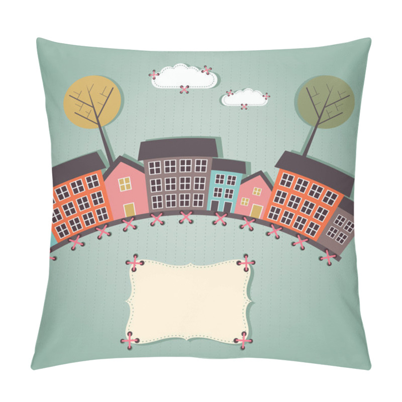 Personality  Cartoon town - scrap design pillow covers