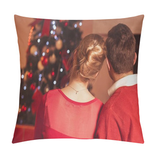 Personality  Couple In Christmas Evening Pillow Covers