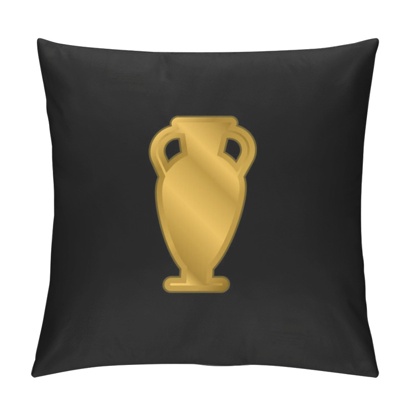 Personality  Amphora Gold Plated Metalic Icon Or Logo Vector Pillow Covers