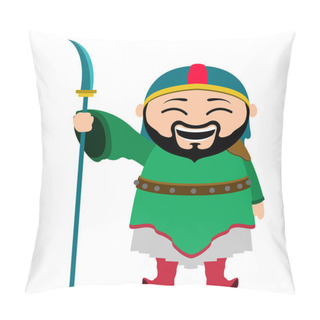 Personality  Traditional Asian Warrior Cartoon Character Pillow Covers