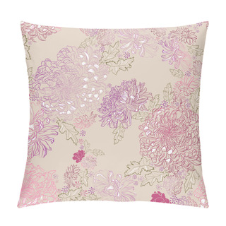 Personality Seamless Ornament Of Tender Chrysanthemums Pillow Covers