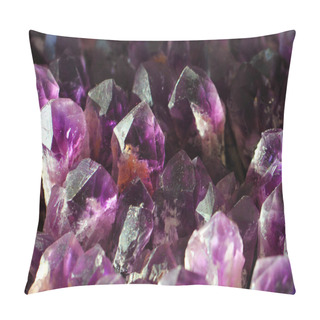 Personality  Violet Amethyst Texture As Very Nice Natural Background Pillow Covers