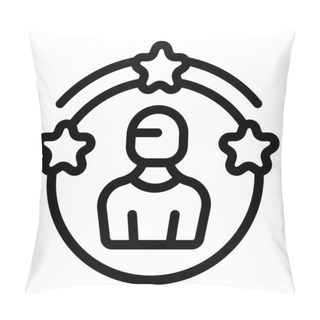 Personality  Skills Education Icon Outline Vector. Talent Mastery Enhancement. Aptitude Effective Enrichment Pillow Covers