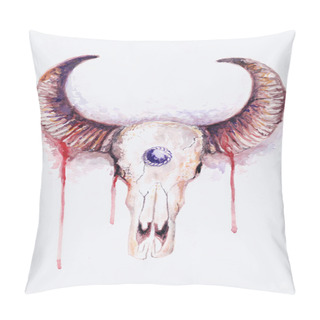 Personality  Buffalo Skull Pillow Covers