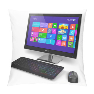 Personality  Desktop Computer With Touchscreen Interface Pillow Covers
