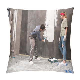 Personality  Man Painting Wall Pillow Covers