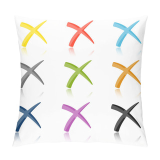 Personality  Collection Of Colored Crosses Pillow Covers