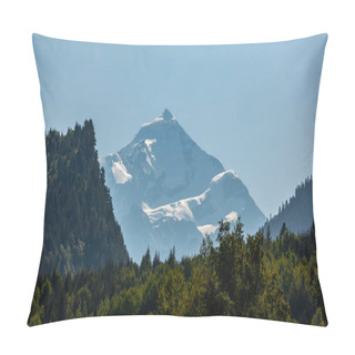 Personality  Mount Tetnuldi Rises Above The Great Caucasian Range In The Uppe Pillow Covers