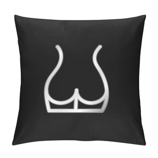 Personality  Back Part Of The Body Showing Butt Area Silver Plated Metallic Icon Pillow Covers