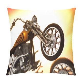 Personality  Motocycle On Abstract Background Pillow Covers