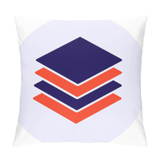 Personality  Layers Vector Icon Design Pillow Covers