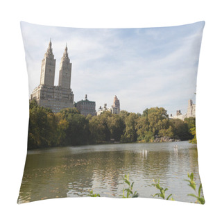 Personality  San Remo Apartments Building Near Park And Lake In New York City Pillow Covers