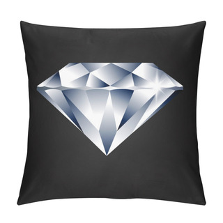 Personality  Vector Illustration Of Diamond On Black Background Pillow Covers