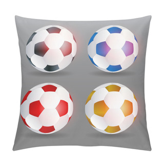 Personality  Vector Soccer Balls Vector Illustration  Pillow Covers