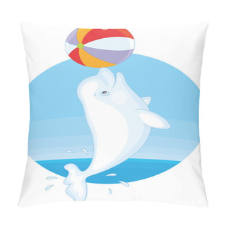 Personality  Beluga Playing A Ball Pillow Covers