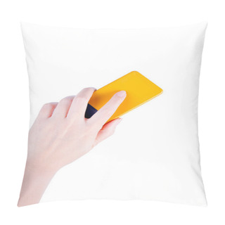Personality  Hand Holding Brush Erase On Isolated White Background Pillow Covers
