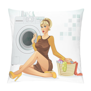 Personality  Doing Laundry Pillow Covers