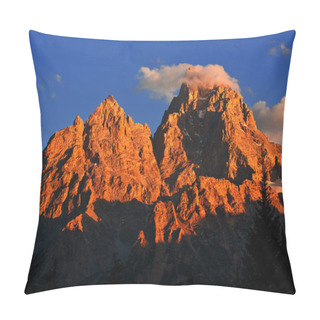 Personality  Sunset On Rugged Teton Mountains Pillow Covers