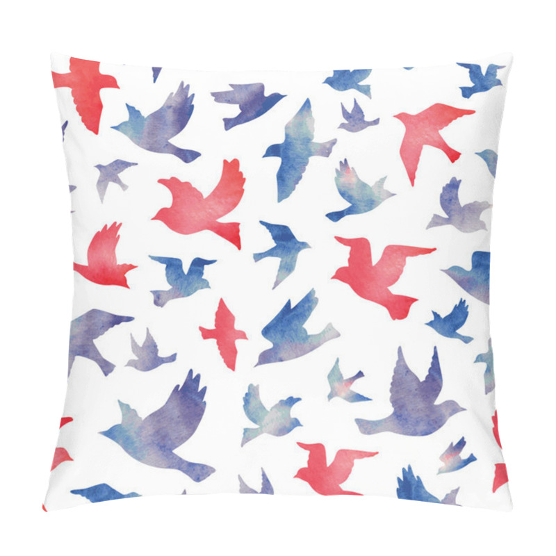 Personality  Watercolor Birds Seamless Pattern. Pillow Covers