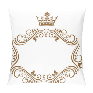Personality  Elegant Royal Frame With Crown Pillow Covers