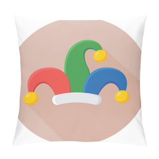 Personality  Clown Hat Vector Icon Pillow Covers