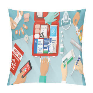 Personality  First Aid Kit Box Pillow Covers
