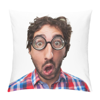 Personality  Shocked Crazy Man Pillow Covers