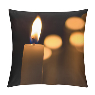 Personality  Burning Candles  In The Dark Pillow Covers