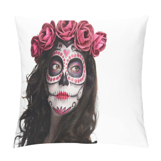 Personality  Catrina Skull Makeup Pillow Covers