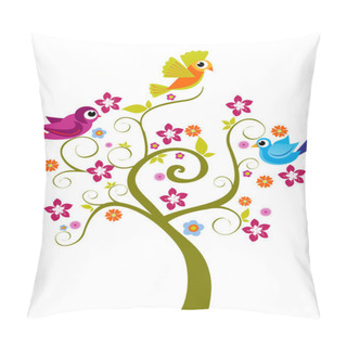 Personality  Vector Decor Tree Illustration Pillow Covers