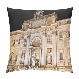 Personality  Trevi Fountain With Ancient Sculptures In Rome  Pillow Covers
