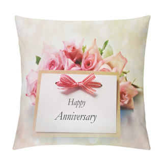 Personality  Happy Anniversary Greeting Card Pillow Covers